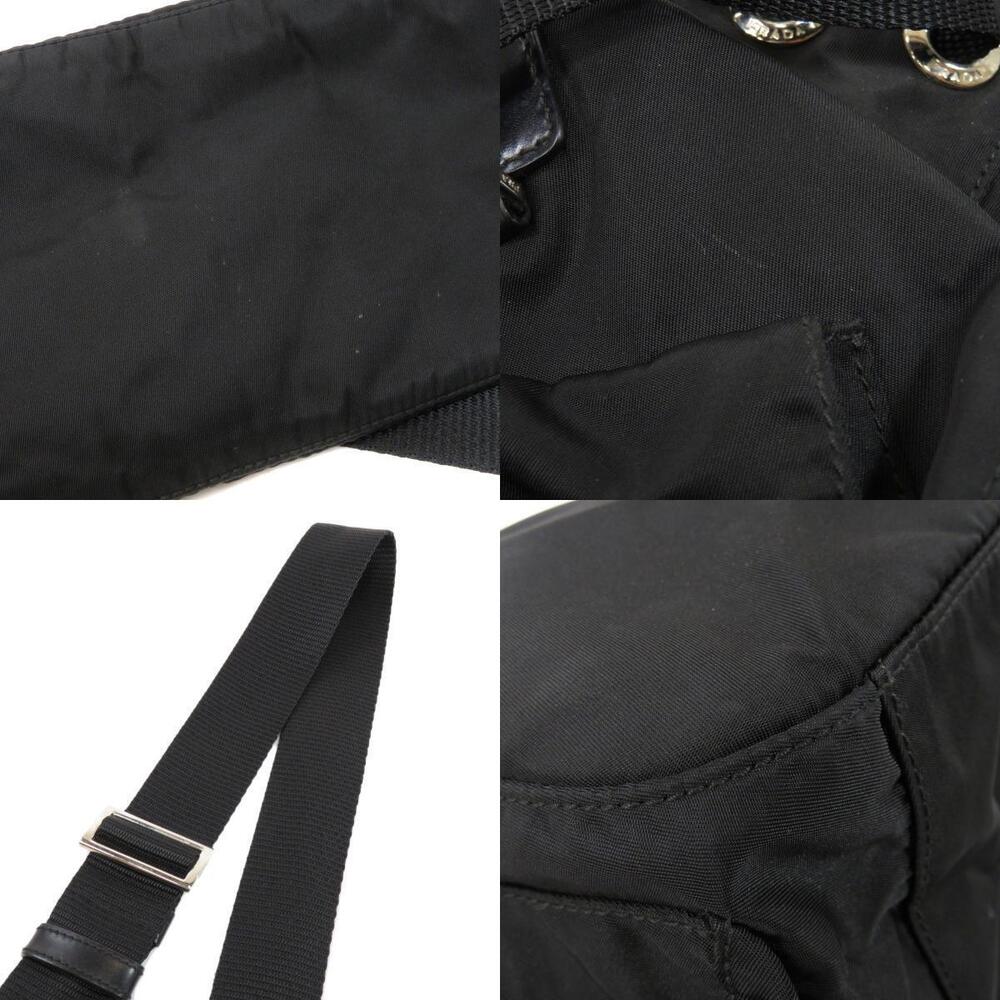 Prada logo plate Black Shoulder Crossbody bag - Picture 9 of 11
